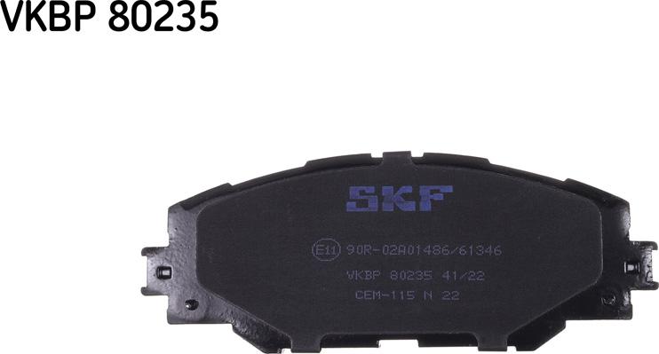 SKF VKBP 80235 - Bremžu uzliku kompl., Disku bremzes www.autospares.lv