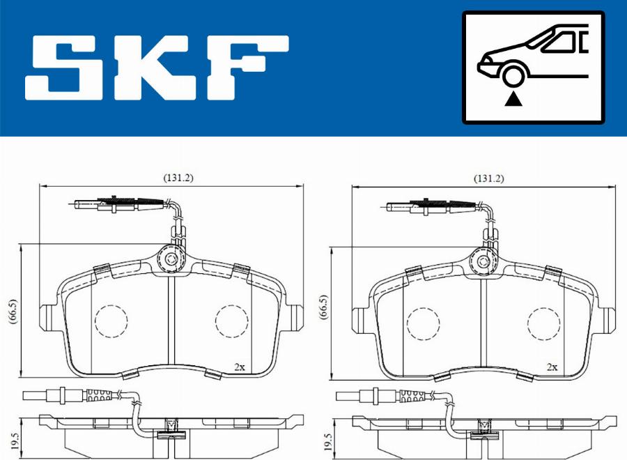 SKF VKBP 80232 E - Bremžu uzliku kompl., Disku bremzes www.autospares.lv