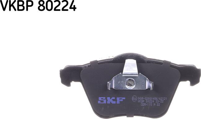 SKF VKBP 80224 - Тормозные колодки, дисковые, комплект www.autospares.lv