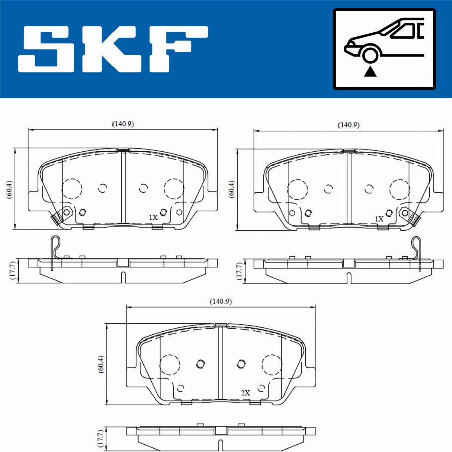 SKF VKBP 80228 A - Bremžu uzliku kompl., Disku bremzes www.autospares.lv