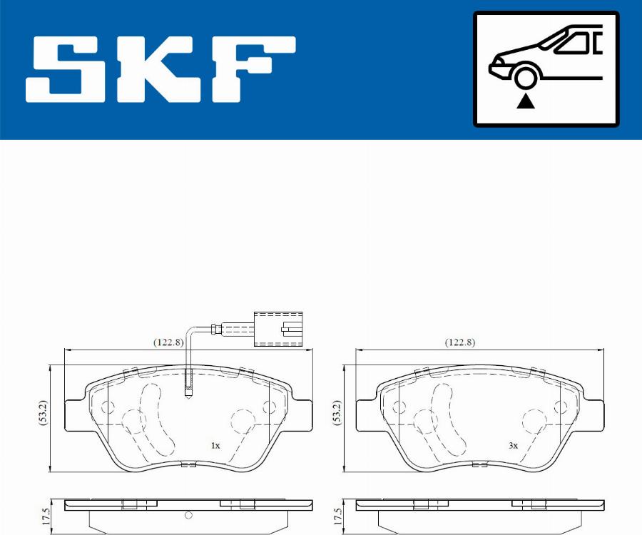 SKF VKBP 80227 E - Brake Pad Set, disc brake www.autospares.lv