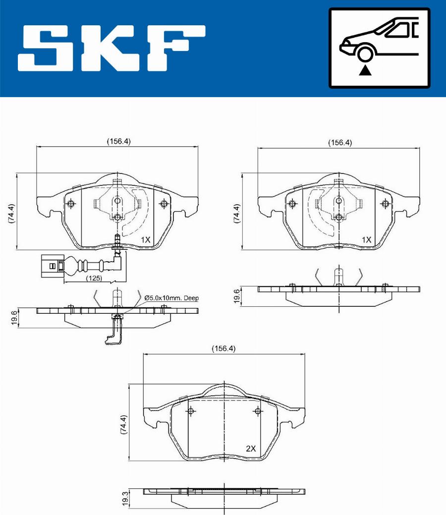 SKF VKBP 80270 E - Тормозные колодки, дисковые, комплект www.autospares.lv