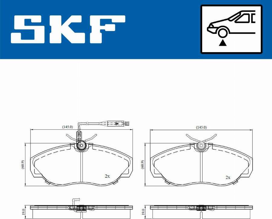 SKF VKBP 80795 E - Bremžu uzliku kompl., Disku bremzes www.autospares.lv