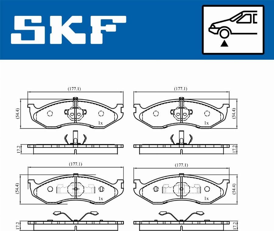 SKF VKBP 80741 - Bremžu uzliku kompl., Disku bremzes www.autospares.lv