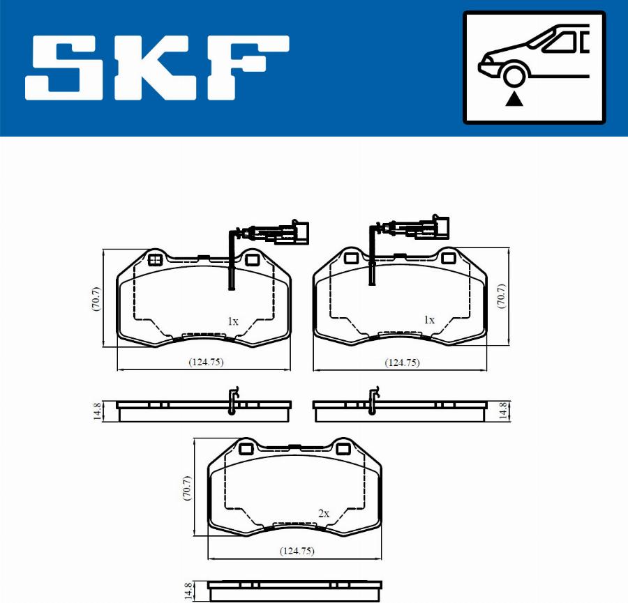 SKF VKBP 80759 E - Bremžu uzliku kompl., Disku bremzes www.autospares.lv