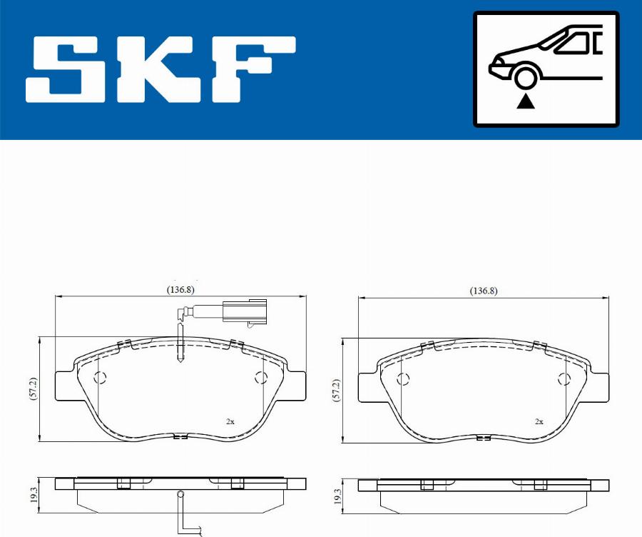 SKF VKBP 80766 E - Тормозные колодки, дисковые, комплект www.autospares.lv