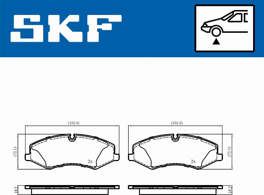 SKF VKBP 80703 - Brake Pad Set, disc brake www.autospares.lv