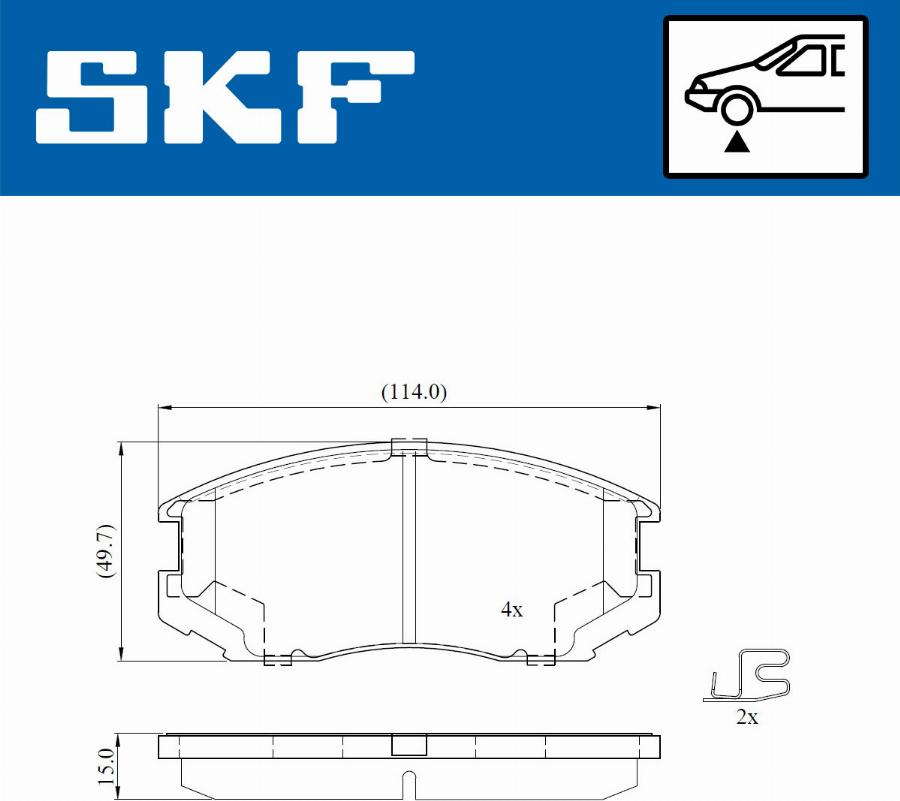 SKF VKBP 80715 A - Bremžu uzliku kompl., Disku bremzes www.autospares.lv