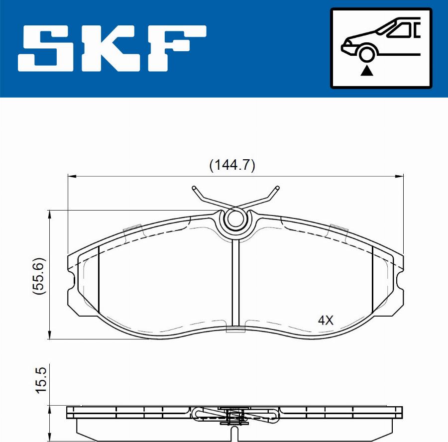 SKF VKBP 80717 - Bremžu uzliku kompl., Disku bremzes www.autospares.lv