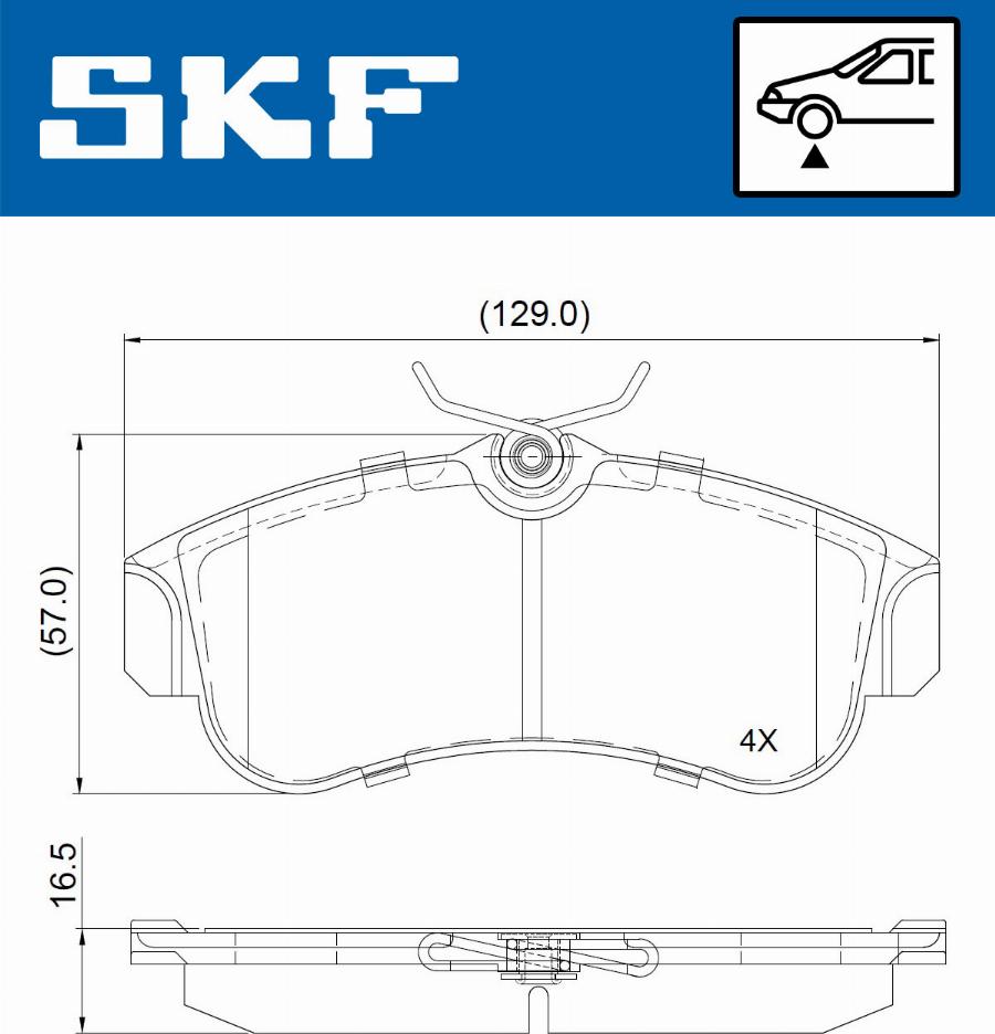 SKF VKBP 80726 - Bremžu uzliku kompl., Disku bremzes autospares.lv