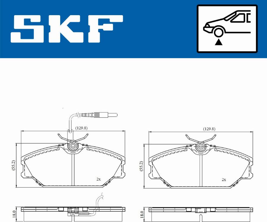 SKF VKBP 80779 E - Bremžu uzliku kompl., Disku bremzes autospares.lv