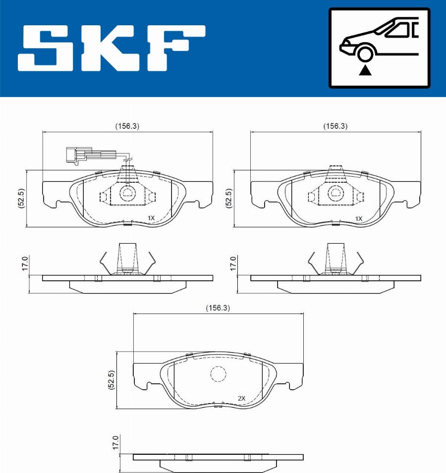 SKF VKBP 80774 E - Bremžu uzliku kompl., Disku bremzes autospares.lv