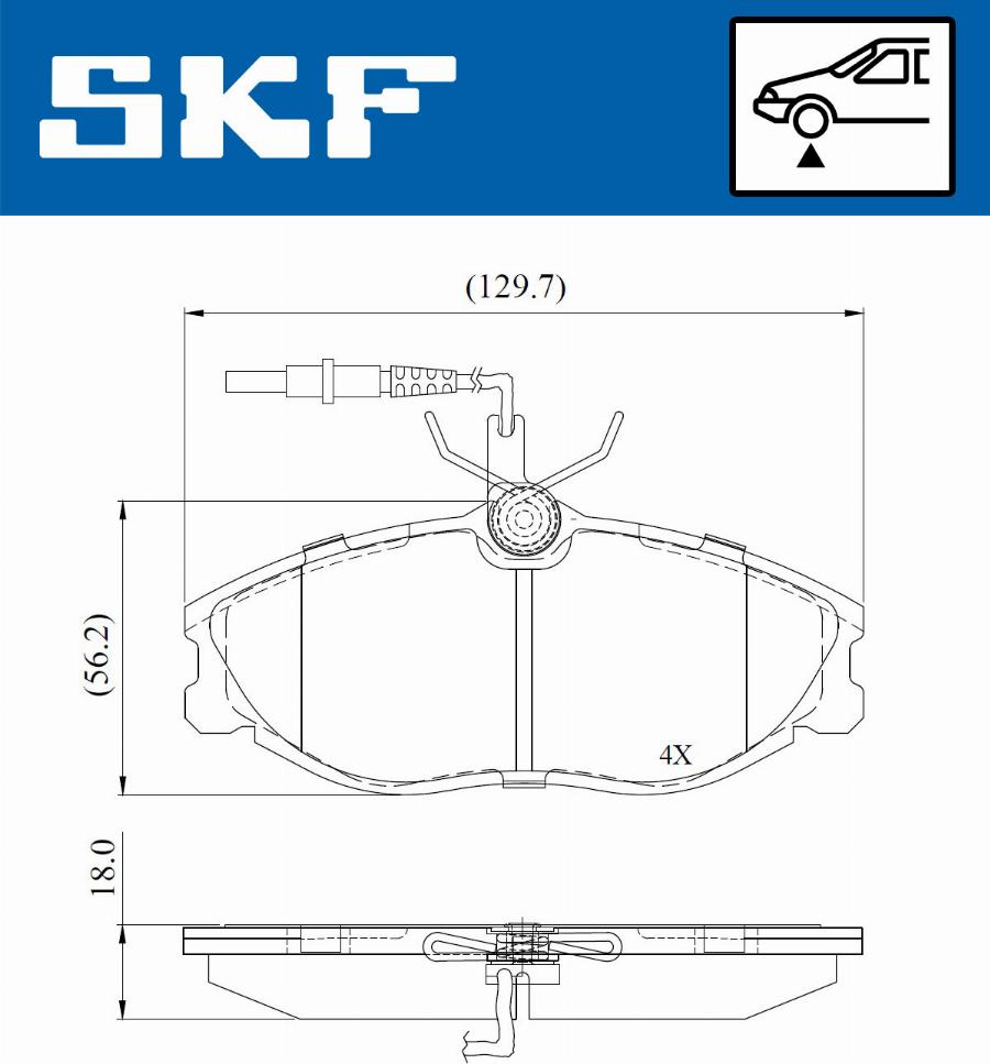 SKF VKBP 80770 E - Bremžu uzliku kompl., Disku bremzes www.autospares.lv