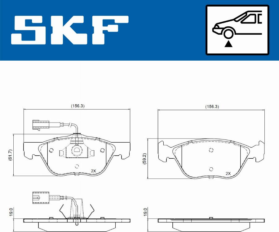 SKF VKBP 81049 E - Bremžu uzliku kompl., Disku bremzes www.autospares.lv