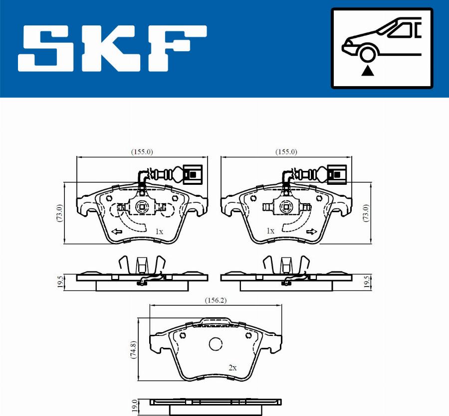 SKF VKBP 81041 E - Bremžu uzliku kompl., Disku bremzes www.autospares.lv