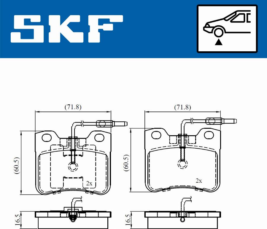 SKF VKBP 81054 E - Bremžu uzliku kompl., Disku bremzes www.autospares.lv