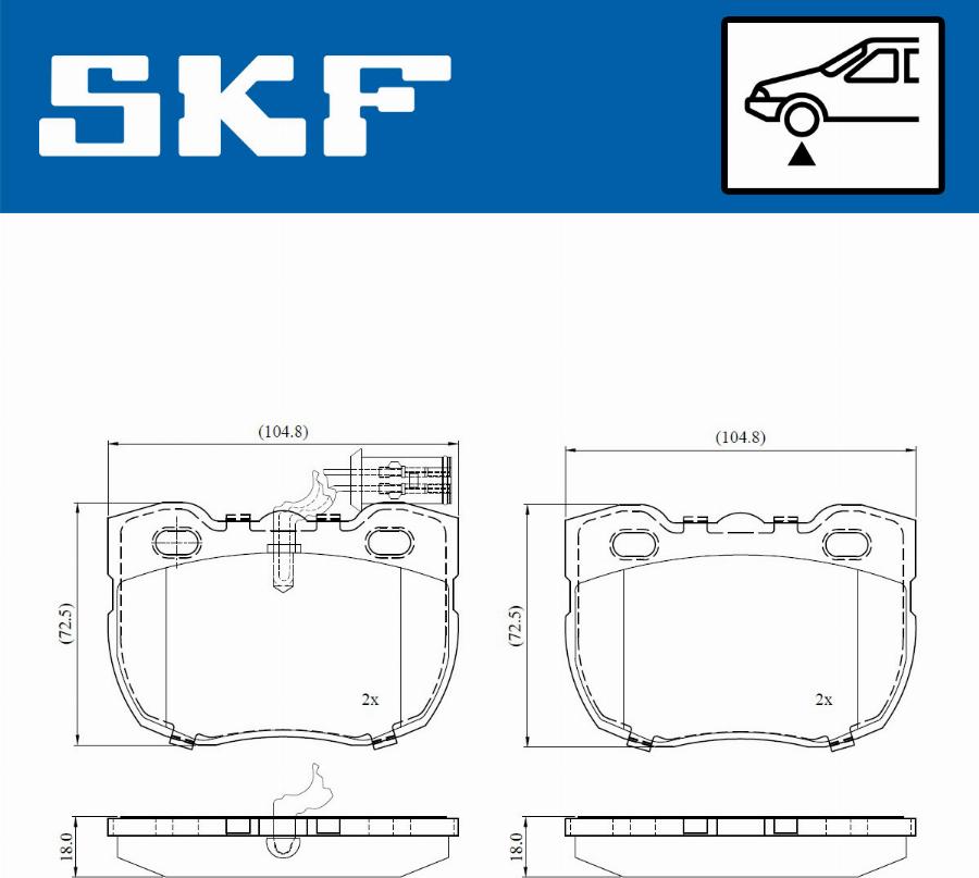 SKF VKBP 81056 E - Bremžu uzliku kompl., Disku bremzes www.autospares.lv