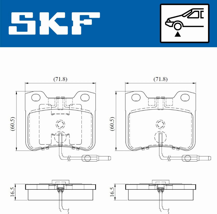 SKF VKBP 81052 E - Bremžu uzliku kompl., Disku bremzes www.autospares.lv