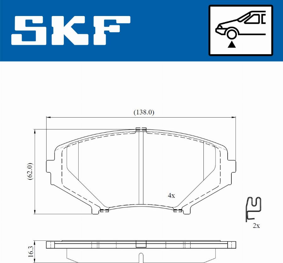 SKF VKBP 81085 A - Bremžu uzliku kompl., Disku bremzes www.autospares.lv