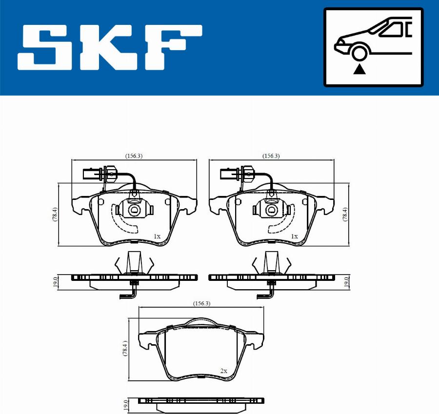 SKF VKBP 81036 E - Тормозные колодки, дисковые, комплект www.autospares.lv