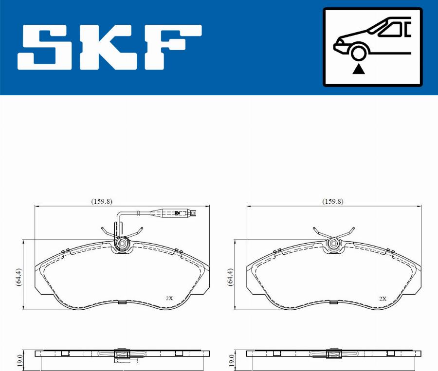 SKF VKBP 81030 E - Bremžu uzliku kompl., Disku bremzes www.autospares.lv