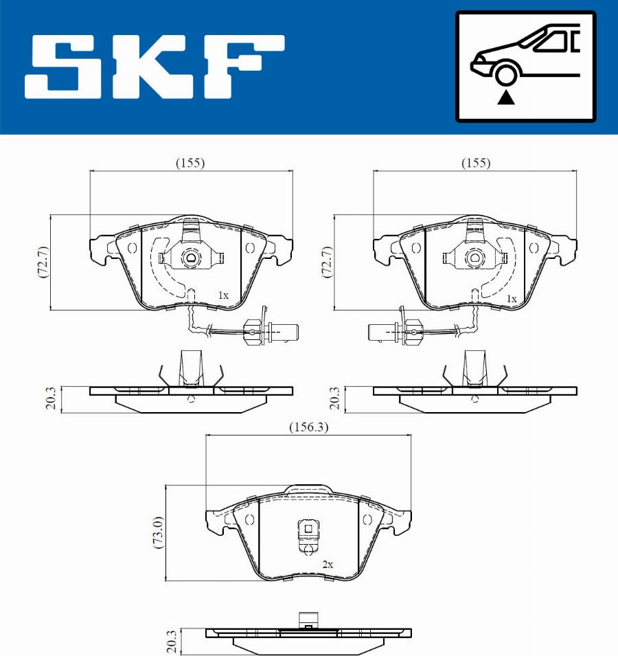 SKF VKBP 81038 E - Тормозные колодки, дисковые, комплект www.autospares.lv