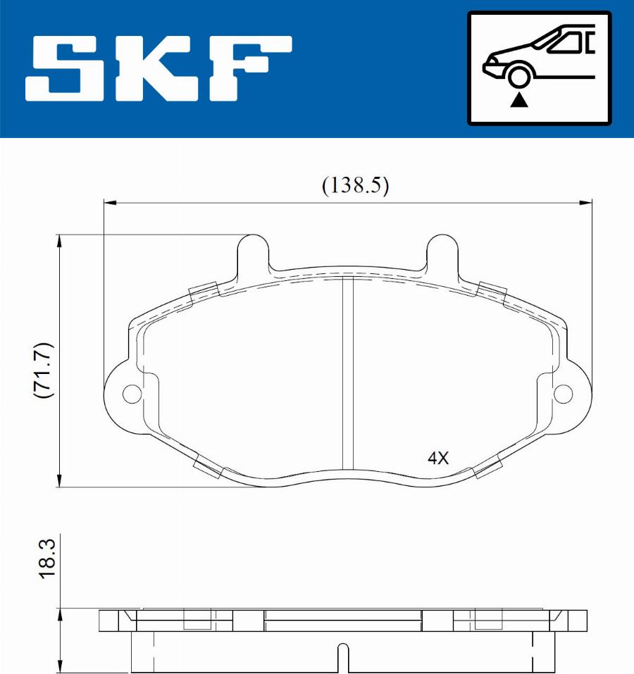 SKF VKBP 81028 - Bremžu uzliku kompl., Disku bremzes www.autospares.lv