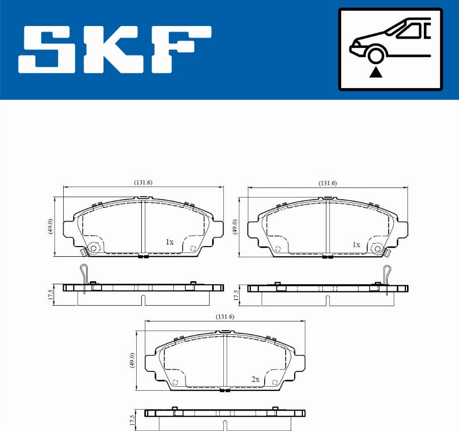 SKF VKBP 81142 A - Bremžu uzliku kompl., Disku bremzes www.autospares.lv