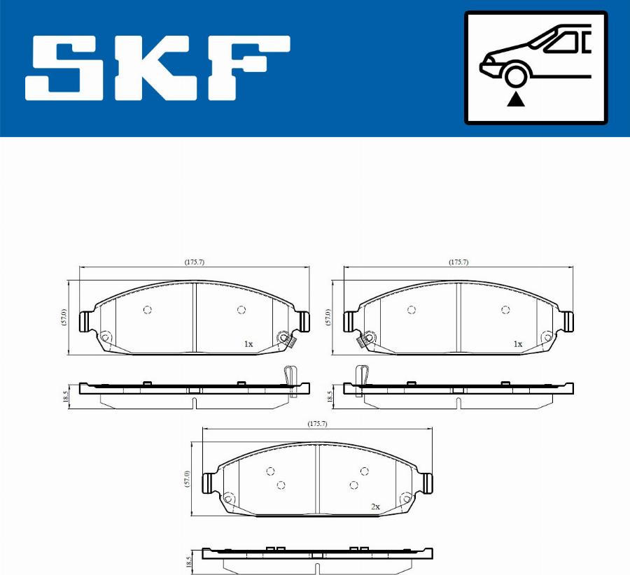 SKF VKBP 81110 A - Bremžu uzliku kompl., Disku bremzes autospares.lv