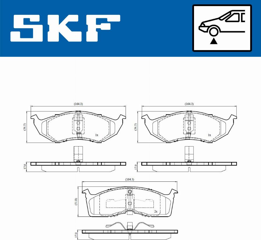 SKF VKBP 81133 - Bremžu uzliku kompl., Disku bremzes autospares.lv