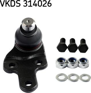 SKF VKDS 314026 - Шаровая опора, несущий / направляющий шарнир www.autospares.lv