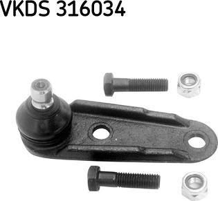 SKF VKDS 316034 - Шаровая опора, несущий / направляющий шарнир www.autospares.lv