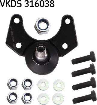 SKF VKDS 316038 - Balst / Virzošais šarnīrs www.autospares.lv