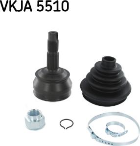 SKF VKJA 5510 - Šarnīru komplekts, Piedziņas vārpsta www.autospares.lv