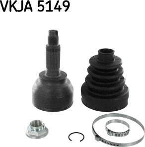 SKF VKJA 5149 - Šarnīru komplekts, Piedziņas vārpsta www.autospares.lv