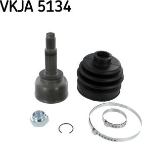 SKF VKJA 5134 - Šarnīru komplekts, Piedziņas vārpsta www.autospares.lv