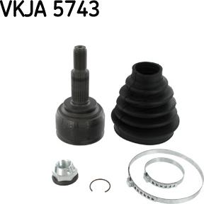 SKF VKJA 5743 - Šarnīru komplekts, Piedziņas vārpsta www.autospares.lv