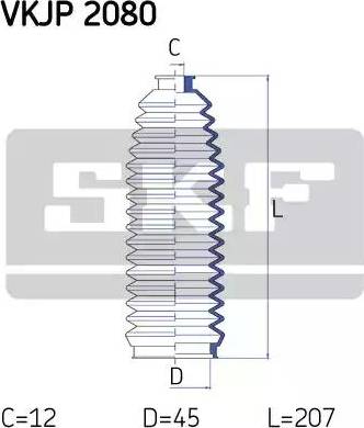 SKF VKJP 2080 - Putekļusargu komplekts, Stūres iekārta www.autospares.lv