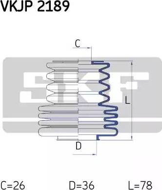 SKF VKJP 2189 - Putekļusargu komplekts, Stūres iekārta www.autospares.lv