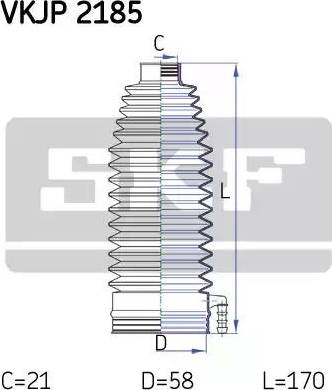 SKF VKJP 2185 - Putekļusargu komplekts, Stūres iekārta autospares.lv