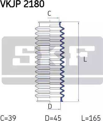 SKF VKJP 2180 - Putekļusargu komplekts, Stūres iekārta www.autospares.lv