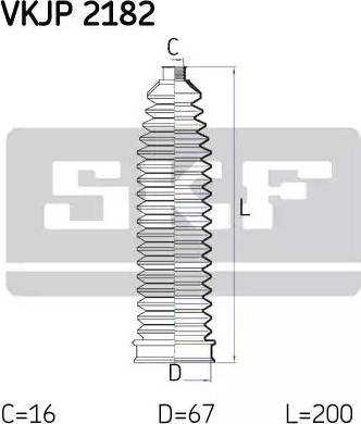 SKF VKJP 2182 - Putekļusargu komplekts, Stūres iekārta www.autospares.lv