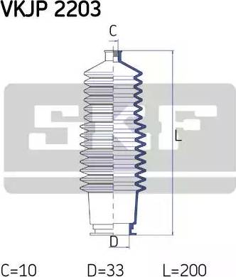 SKF VKJP 2203 - Putekļusargu komplekts, Stūres iekārta www.autospares.lv