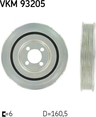 SKF VKM 93205 - Шкив коленчатого вала www.autospares.lv