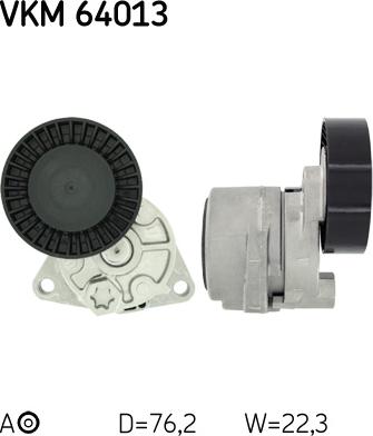 SKF VKM 64013 - Parazīt / Vadrullītis, Ķīļrievu siksna autospares.lv