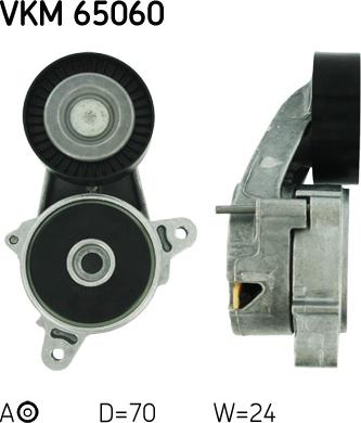 SKF VKM 65060 - Parazīt / Vadrullītis, Ķīļrievu siksna autospares.lv