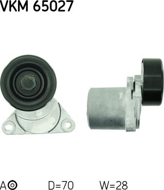 SKF VKM 65027 - Parazīt / Vadrullītis, Ķīļrievu siksna www.autospares.lv