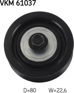 SKF VKM 61037 - Ролик, поликлиновый ремень www.autospares.lv