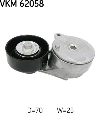 SKF VKM 62058 - Parazīt / Vadrullītis, Ķīļrievu siksna www.autospares.lv