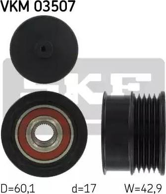 SKF VKM 03507 - Piedziņas skriemelis, Ģenerators www.autospares.lv